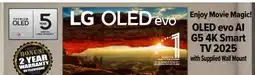 2001 Audio Video OLED55G5 LG 55 OLED evo AI G5 4K Smart TV 2025 with Supplied Wall Mount offer