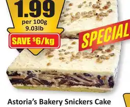 Starsky Astoria's Bakery Snickers Cake offer