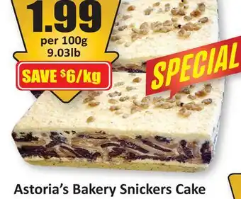 Starsky Astoria's Bakery Snickers Cake offer