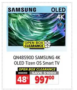 2001 Audio Video QN48S90D SAMSUNG 48 4K OLED Tizen OS Smart TV offer