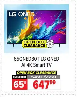 2001 Audio Video 65QNED80T LG 65 QNED AI 4K Smart TV offer