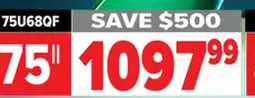 2001 Audio Video 75U68QF Hisense 75 U68QF QLED Mini-LED offer