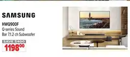 2001 Audio Video HWQ900F SAMSUNG Q-series Sound Bar 7.1. 2 ch Subwoofer offer