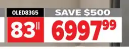 2001 Audio Video OLED83G5 LG 83 OLED evo AI G5 4K Smart TV 2025 offer