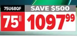 2001 Audio Video 75U68QF Hisense 75 Mini-LED TV offer