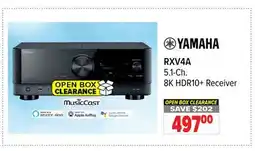 2001 Audio Video RXV4A YAMAHA 5.1-Ch. 8K HDR10+ Receiver offer