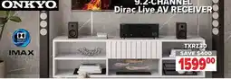 2001 Audio Video TXRZ30 ONKYO 9.2-CHANNEL Dirac Live AV RECEIVER offer