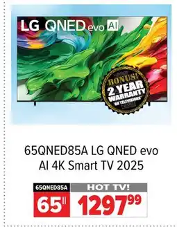 2001 Audio Video 65QNED85A LG 65 QNED evo AI 4K Smart TV 2025 offer