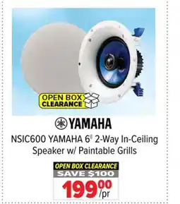 2001 Audio Video NSIC600 YAMAHA 6|| 2-Way In-Ceiling Speaker w/ Paintable Grills offer
