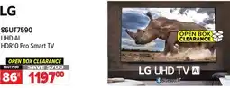 2001 Audio Video 86UT7590 LG 86 UHD AI HDR10 Pro Smart TV offer
