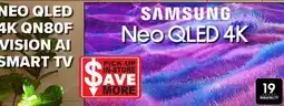 2001 Audio Video QN50QN80F SAMSUNG NEO QLED 4K VISION AI SMART TV offer