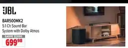 2001 Audio Video BAR500MK2 JBL 5.1 Ch Sound Bar System with Dolby Atmos offer