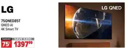 2001 Audio Video 75QNED85T 75 LG QNED AI 4K Smart TV offer