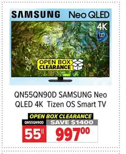2001 Audio Video QN55QN90D SAMSUNG Neo QLED 4K Tizen OS Smart TV offer