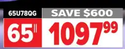 2001 Audio Video 65U78QG Hisense 65 MINI-LED 165HZ 3000 NIT offer