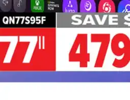 2001 Audio Video QN77S95F SAMSUNG 77 OLED 4K TIZEN OS SMART TV offer