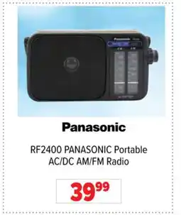2001 Audio Video RF2400 PANASONIC Portable AC/DC AM/FM Radio offer