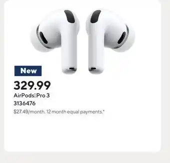 Staples AirPods†Pro 3 offer
