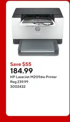 Staples HP LaserJet M209dw Printer offer