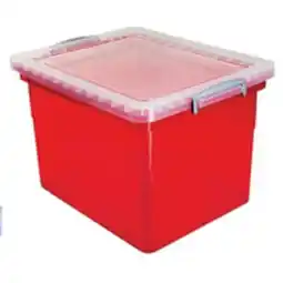 Staples Really Useful Box Filing Box, 31L, Red offer