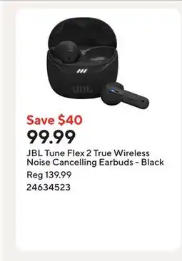 Staples JBL Tune Flex 2 True Wireless Noise Cancelling Earbuds - Black offer