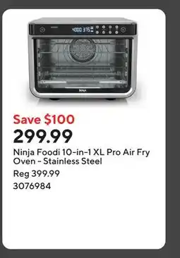 Staples Ninja Foodi 10-in-1 XL Pro Air Fry Oven - Stainless Steel offer