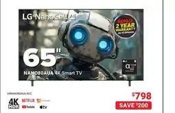 Visions Electronics LG 65 NanoCell AI NANO80AUA 4K Smart TV offer