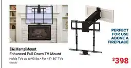Visions Electronics MantelMount Enhanced Pull Down TV Mount offer