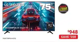 Visions Electronics LG 75 UHD 4K Smart TV offer