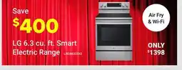 Visions Electronics LG 6.3 cu. ft. Smart Electric Range offer