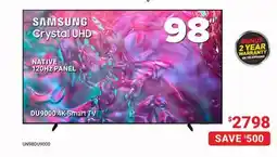 Visions Electronics SAMSUNG 98 Crystal UHD Native 120Hz Panel DU9000 4K Smart TV offer