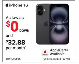 Visions Electronics iPhone 16 AppleCare + offer