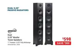 Visions Electronics SOUNDSTAGE Dual 5.25 Woofer Tower Speakers offer