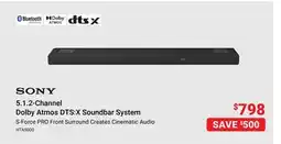 Visions Electronics 5.1.2-Channel Dolby Atmos DTS:X Soundbar System offer