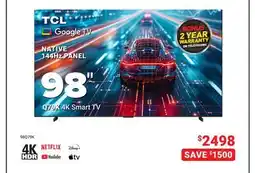 Visions Electronics TCL 98 Q79K 4K Smart TV offer