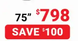 Visions Electronics Samsung 75 Crystal UHD 4K Smart TV offer