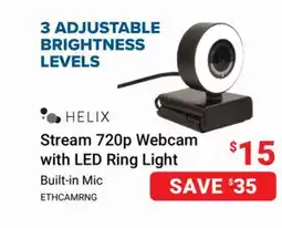 Visions Electronics Stream 720p Webcam with LED Ring Light offer