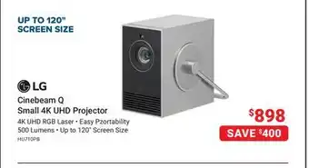 Visions Electronics Cinebeam Q Small 4K UHD Projector offer