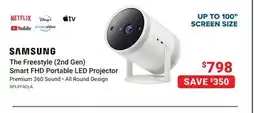 Visions Electronics SAMSUNG The Freestyle (2nd Gen) Smart FHD Portable LED Projector offer
