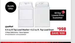 Visions Electronics 4.4 cu. ft Top Load Washer + 6.2 cu. ft. Top Load Dryer 3 offer