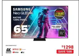 Visions Electronics SAMSUNG 65 Neo QLED 4K 120Hz PANEL QN80F 4K Smart TV offer