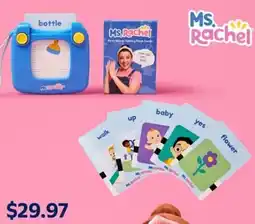 Walmart Ms. Rachel First Words Talking Flashcards offer