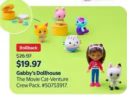 Walmart Gabby's Dollhouse The Movie Cat-Venture Crew Pack offer
