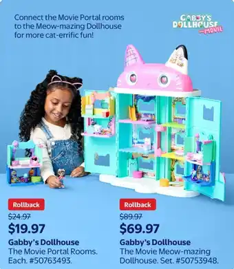 Walmart Gabby's Dollhouse The Movie Portal Rooms offer