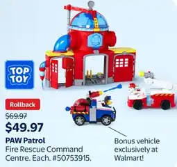 Walmart Paw patrol fire rescue command centre offer