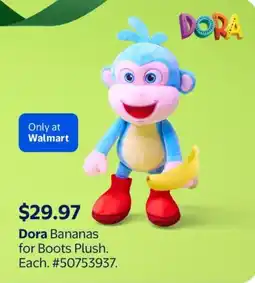 Walmart Dora Bananas for Boots Plush offer