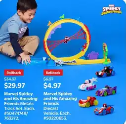 Walmart Marvel Spidey and His Amazing Friends Diecast offer