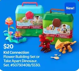 Walmart Kid Connection Flower Building Set or Take Apart Dinosaur offer
