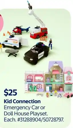 Walmart Kid Connection Emergency Car or Doll House Playset offer