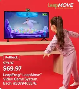 Walmart LeapFrog LeapMove Video Game System offer